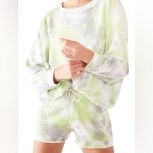 Free People Green Tie-Dye Lounge Set